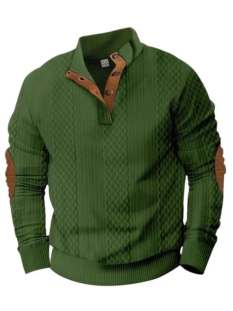 Knitted Outdoor Pullover with Reinforced Patches | Active Peaks-Field & Wild
