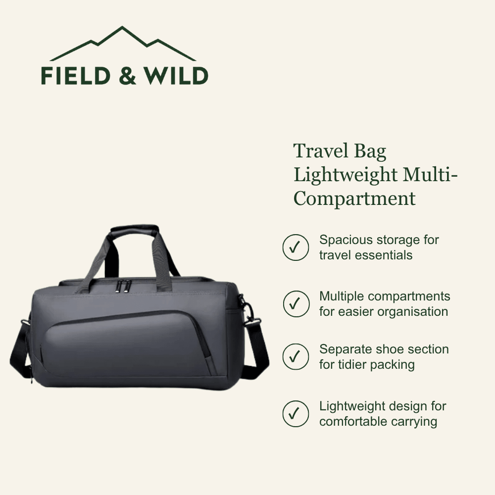 Travel Bag Lightweight Multi-Compartment - Field & Wild-Field & Wild
