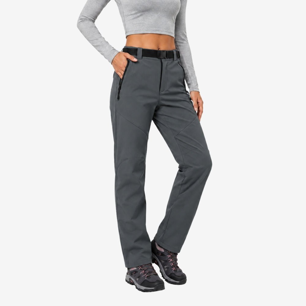 Women’s Waterproof Insulated Hiking Trousers with Fleece Lining-Field & Wild