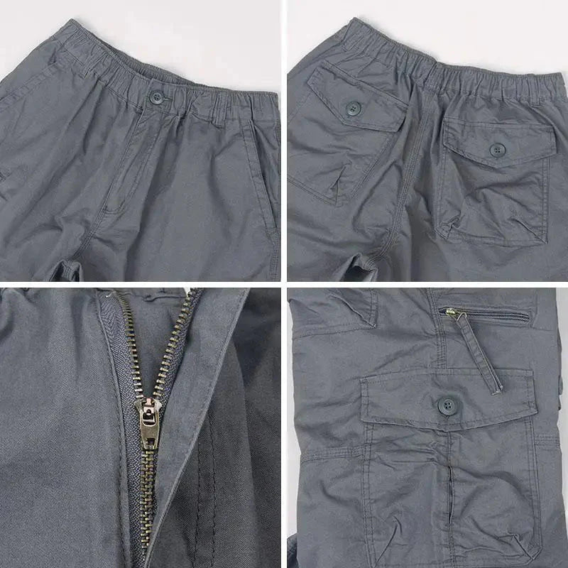 Lightweight Cargo Shorts with Loose Fit & Utility Pockets-Field & Wild