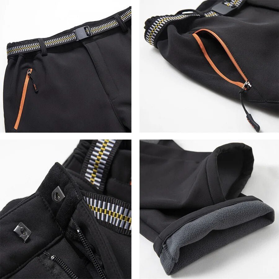 Men’s Waterproof Insulated Hiking Trousers with Fleece Lining-Field & Wild