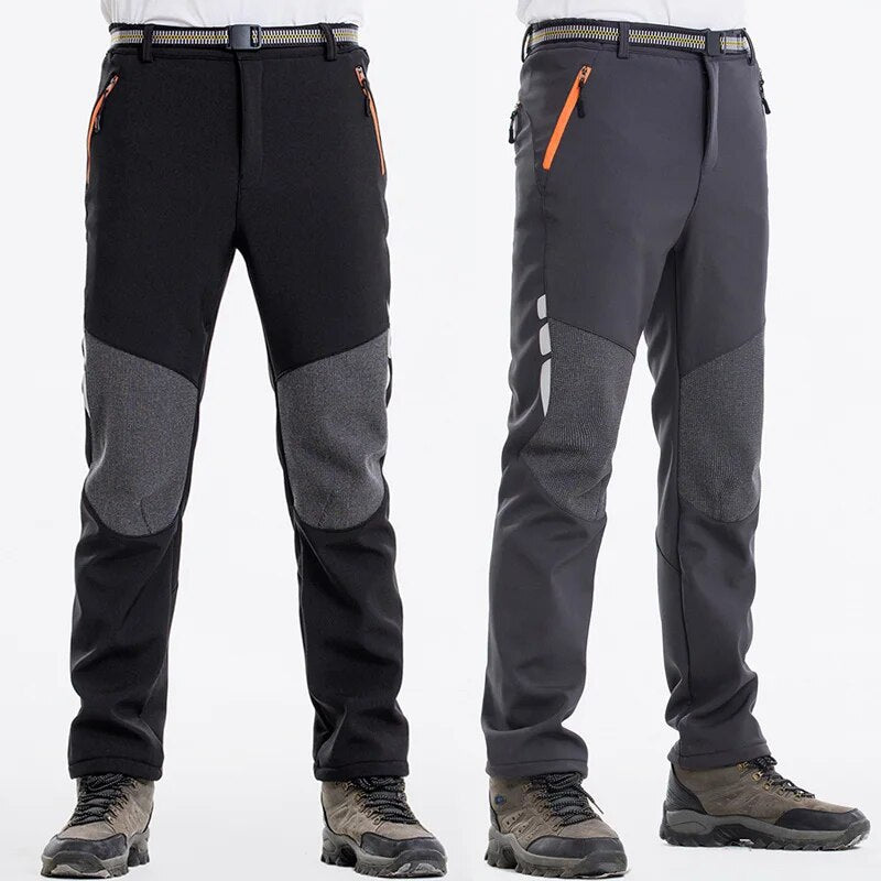 Men’s Waterproof Insulated Hiking Trousers with Fleece Lining-Field & Wild