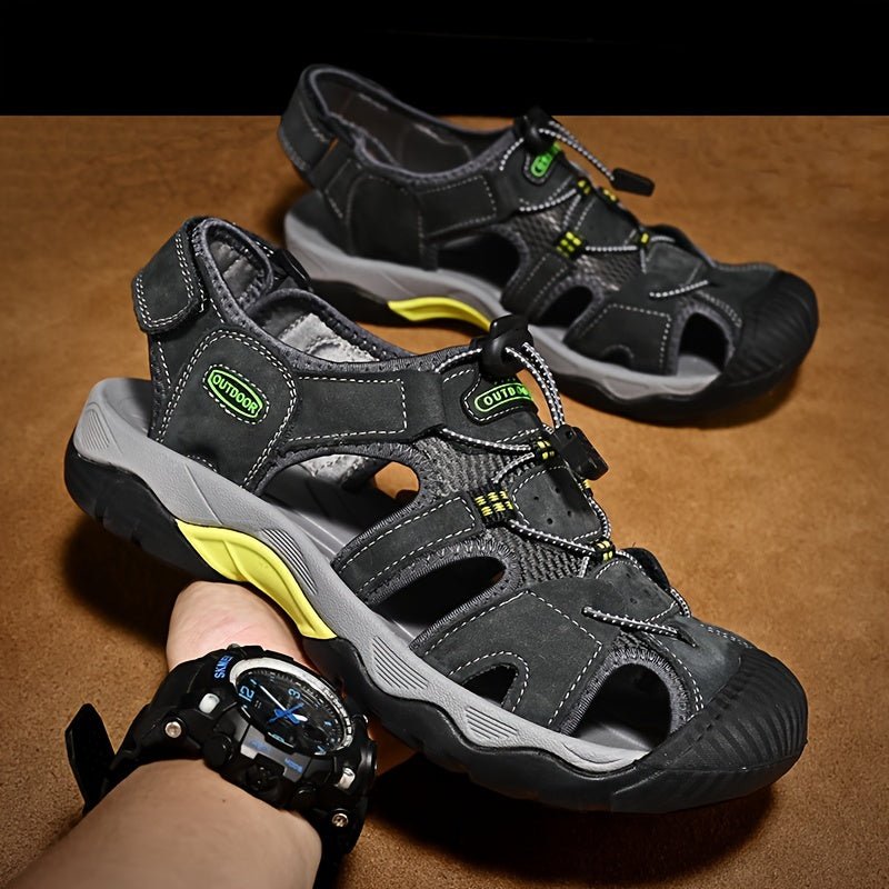 Men’s Breathable Outdoor Sandals with Adjustable Elastic Lace-Field & Wild