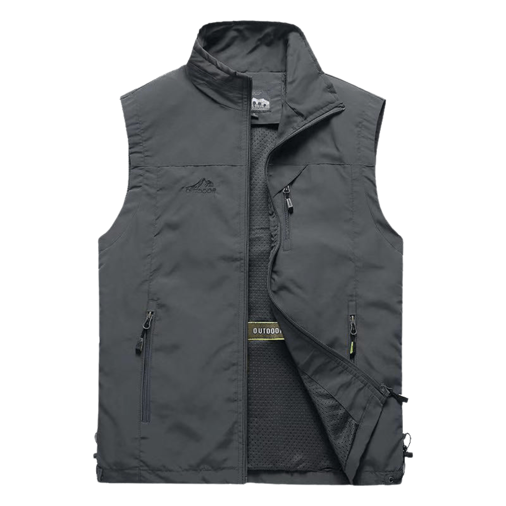Lightweight Breathable Hiking Vest with Multi-Pocket Design-Field & Wild