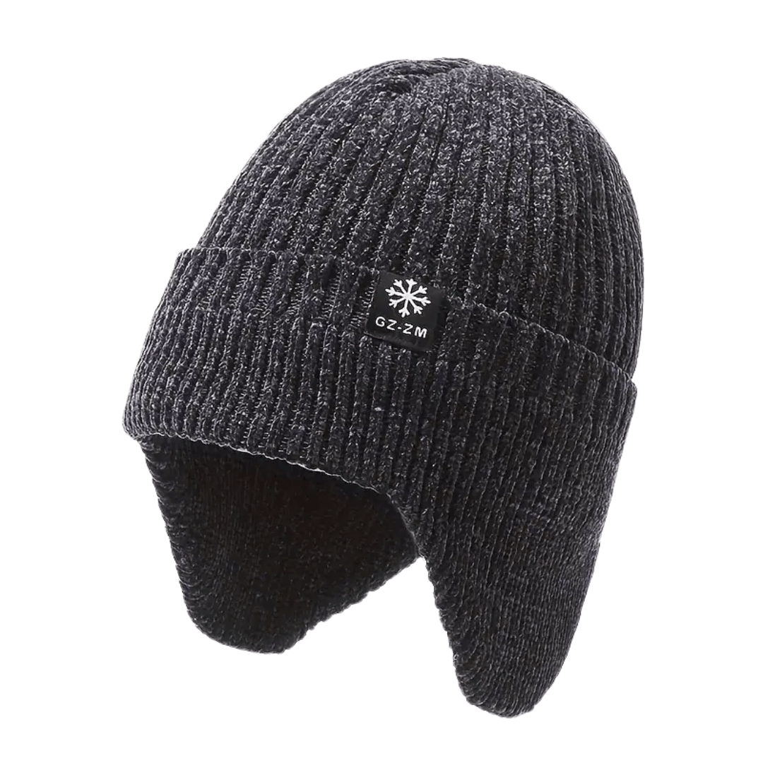 Men’s Fleece-Lined Knitted Winter Hat with Ear Coverage-Field & Wild
