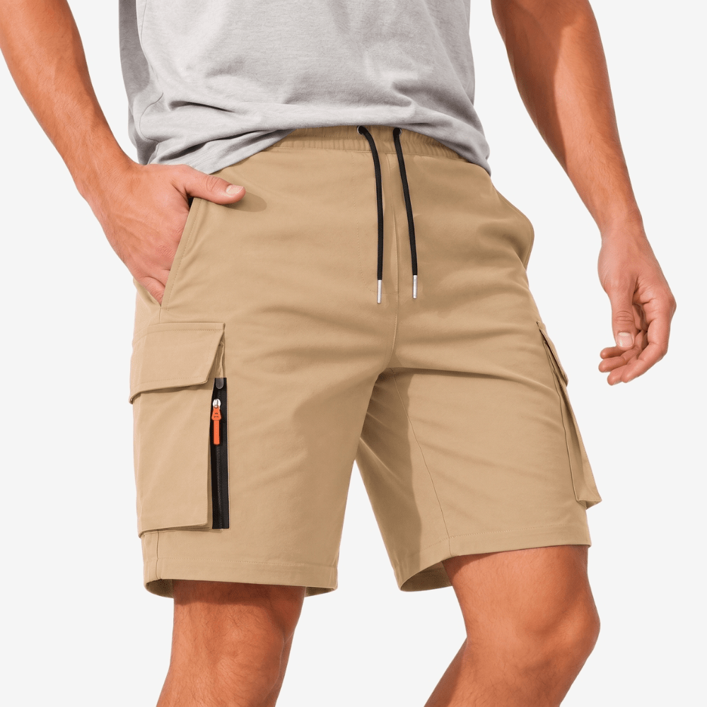Men’s Lightweight Cargo Shorts with Secure Zip Pockets-Field & Wild