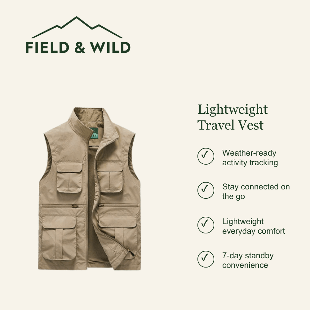 Lightweight Travel Vest with Multi-Pocket Quick-Dry Design-Field & Wild