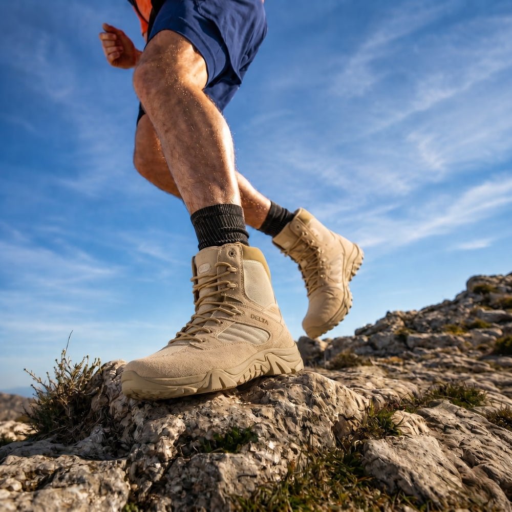 Men’s Waterproof Hiking Shoes with Anti-Slip Grip Sole-Field & Wild