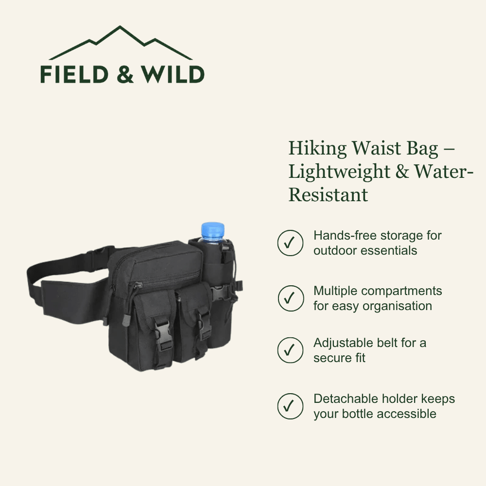 Hiking Waist Bag – Lightweight & Water-Resistant - Field & Wild-Field & Wild