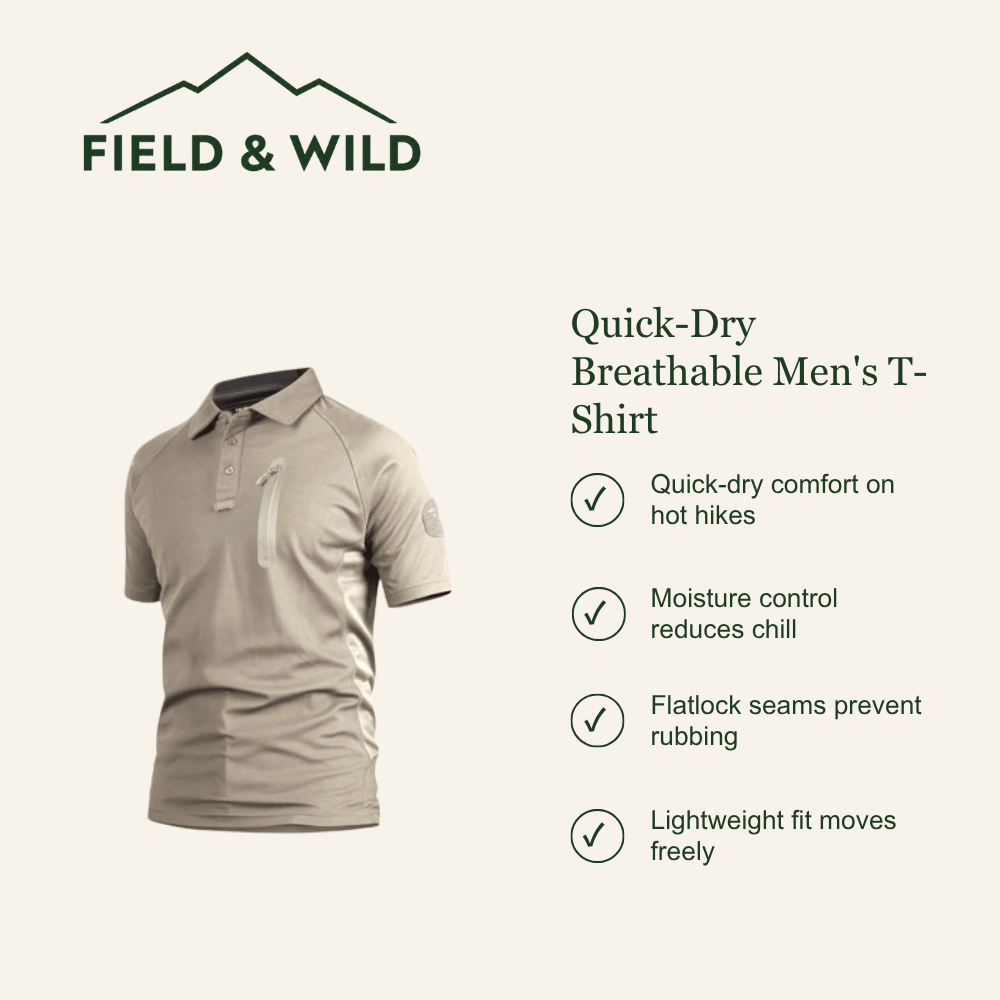 Men’s Quick-Dry Breathable T-Shirt for Outdoor Training-Field & Wild
