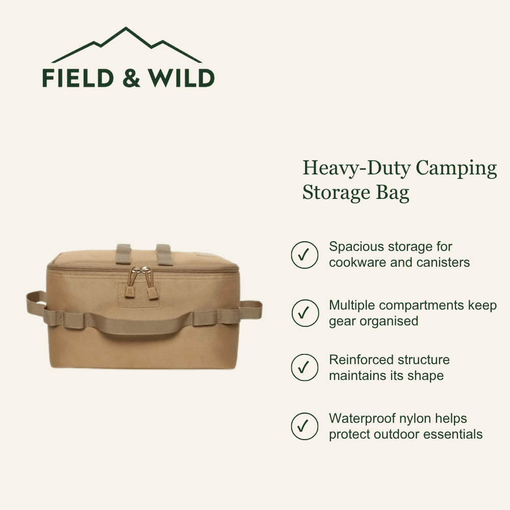 Heavy-Duty Camping Storage Bag for Gas Canisters and Cooking Gear-Field & Wild
