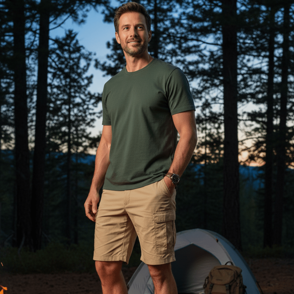 Breathable Cotton Cargo Shorts with Hardwearing Outdoor Design-Field & Wild