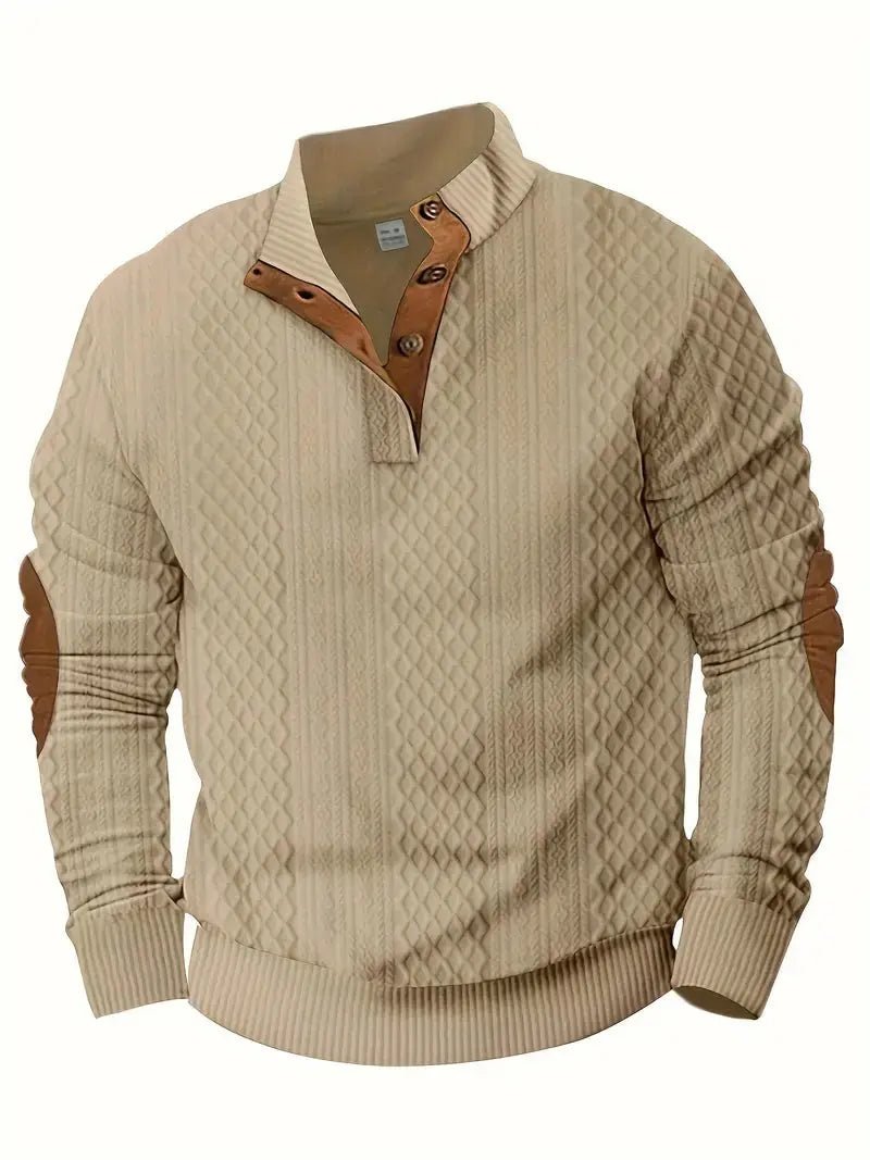Knitted Outdoor Pullover with Reinforced Patches | Active Peaks-Field & Wild