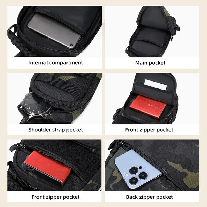 Tactical Chest Pack with MOLLE System – Lightweight & Versatile-Field & Wild