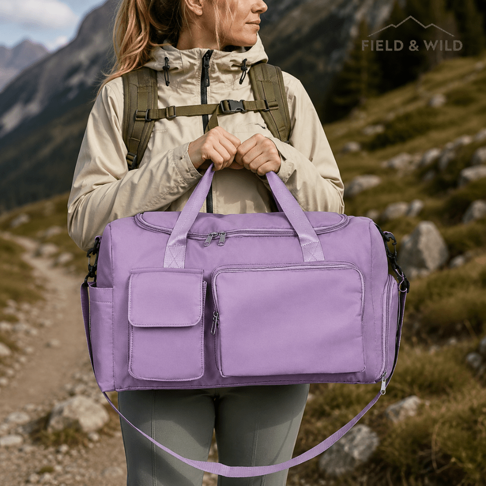 Large Travel Duffel Bag with Separate Shoe Compartment-Field & Wild