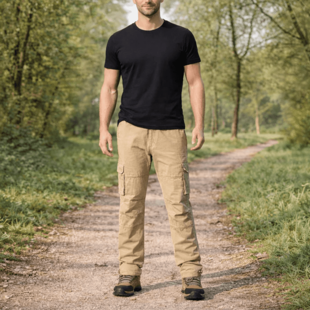 Breathable Cargo Hiking Trousers with Adjustable Fit-Field & Wild
