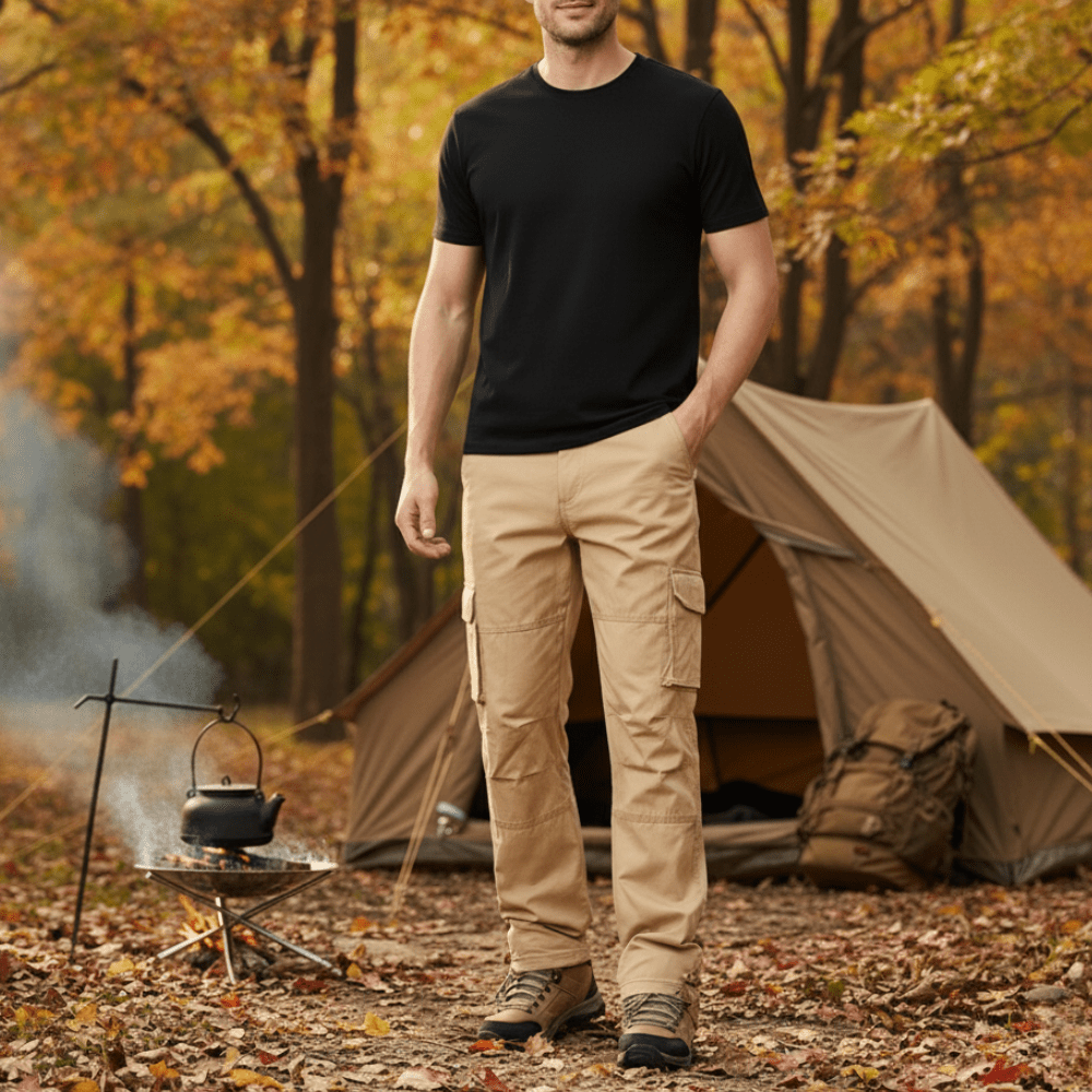 Breathable Cargo Hiking Trousers with Adjustable Fit-Field & Wild