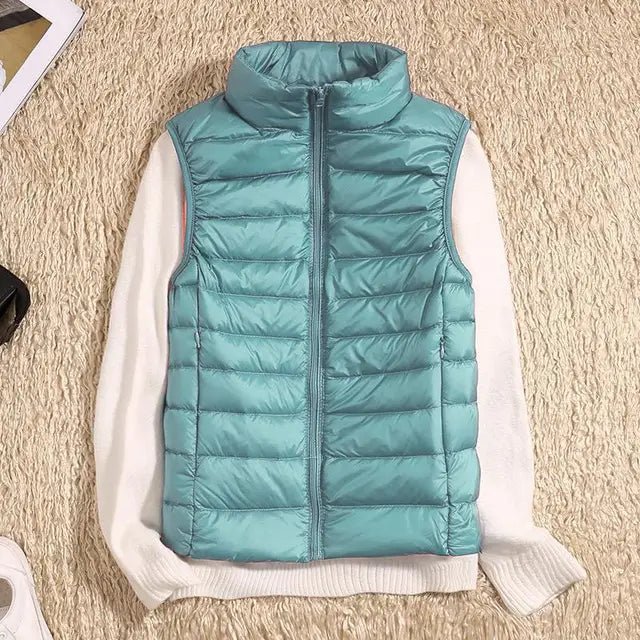 Lightweight Quilted Puffer Vest with High Collar-Field & Wild