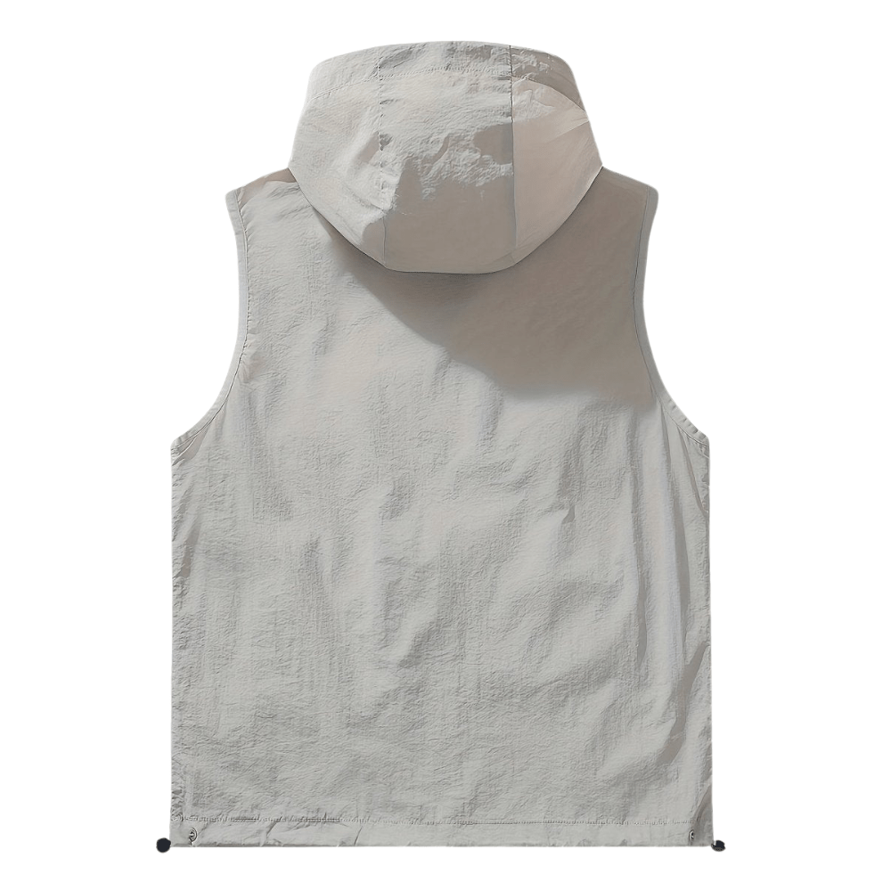 Lightweight Hooded Sleeveless Vest for Outdoor Walking-Field & Wild