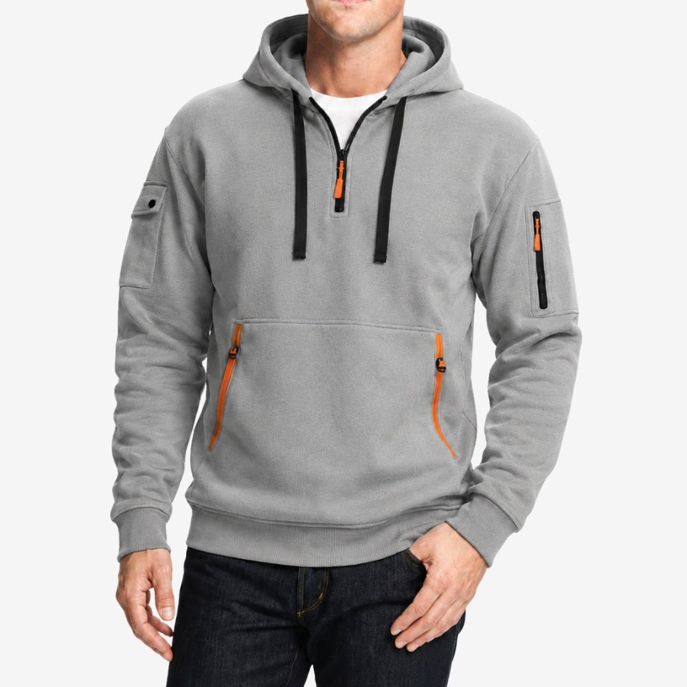 Breathable Half-Zip Hoodie for Outdoor Walking & Layering-Field & Wild