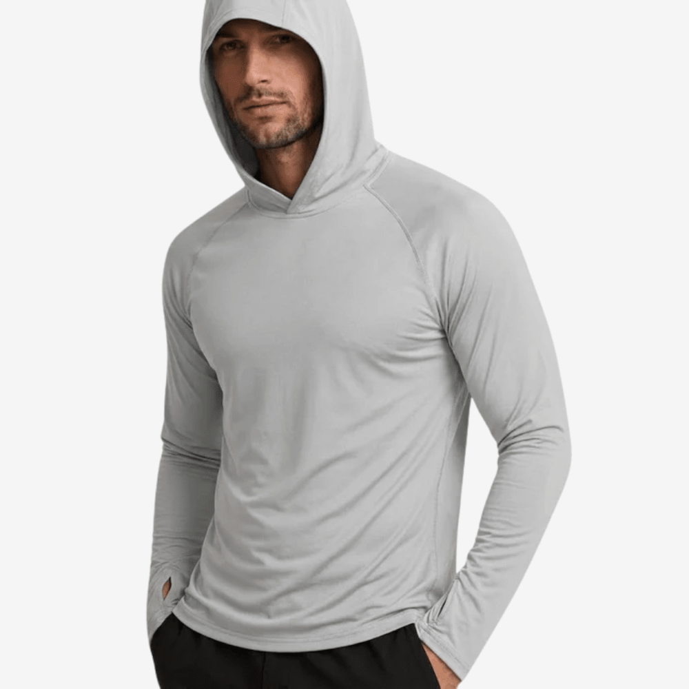 Men’s Lightweight UPF 50+ Sun Hoodie with Thumb Loops-Field & Wild