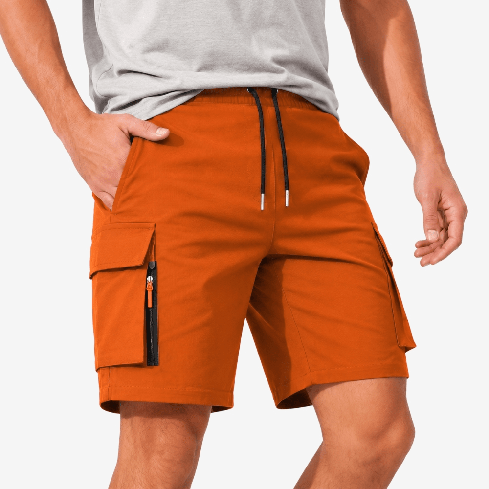 Men’s Lightweight Cargo Shorts with Secure Zip Pockets-Field & Wild