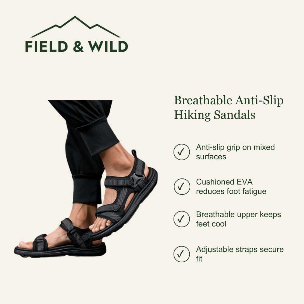 Men’s Breathable Anti-Slip Hiking Sandals with Open Toe-Field & Wild