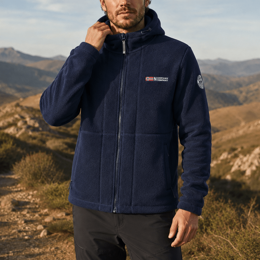 Men’s Fleece-Lined Outdoor Jacket with Windproof Protection-Field & Wild