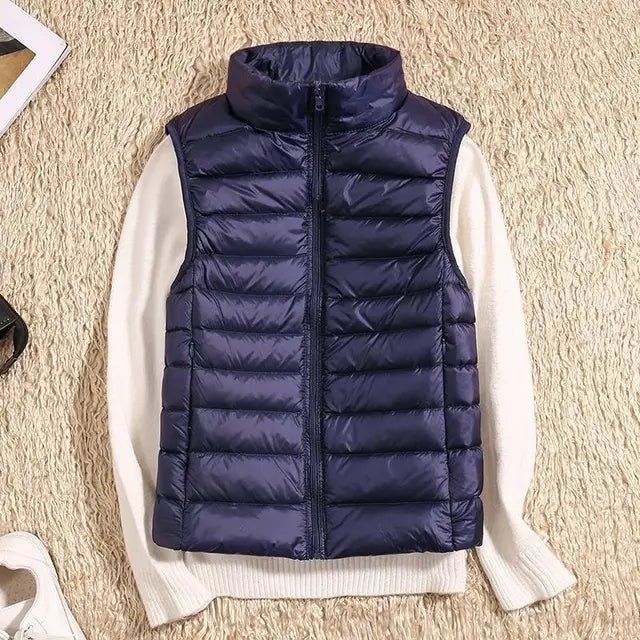 Lightweight Quilted Puffer Vest with High Collar-Field & Wild