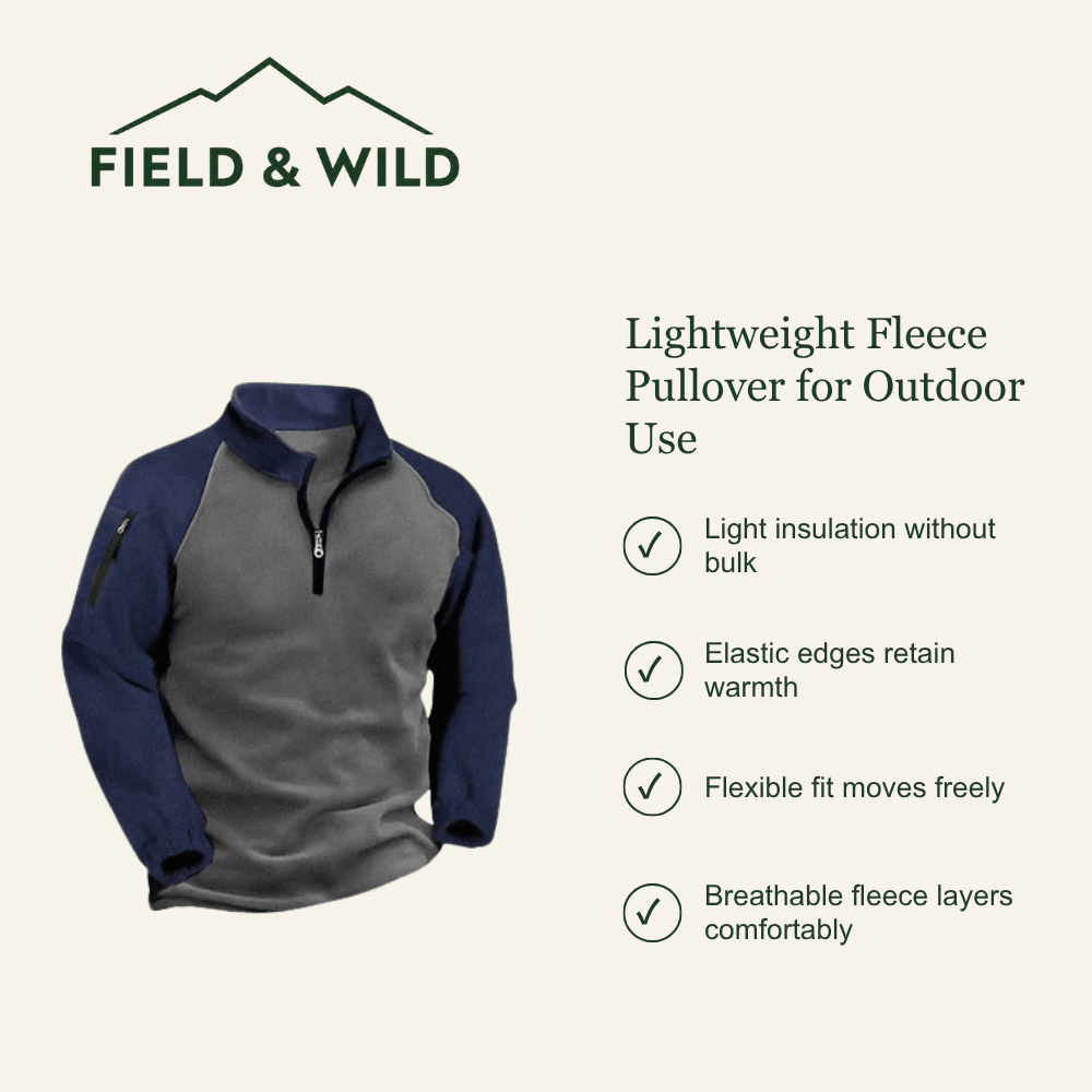 Lightweight Fleece Pullover for Outdoor Use-Field & Wild