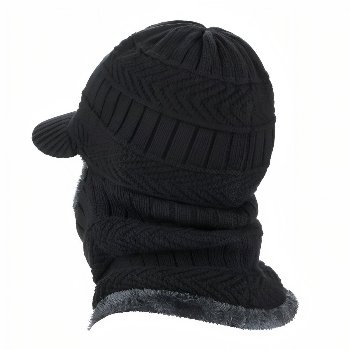 Thermal Balaclava Hat with Synthetic Fur Lining & Visor-Field & Wild