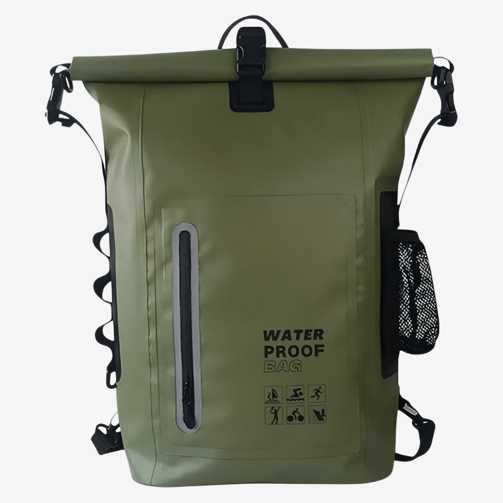 Waterproof 30L Roll-Top Hiking Backpack with PVC Build-Field & Wild