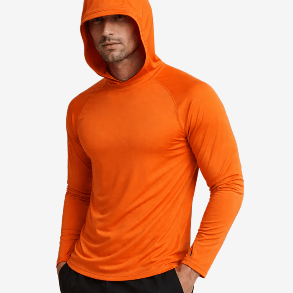 Men’s Lightweight UPF 50+ Sun Hoodie with Thumb Loops-Field & Wild