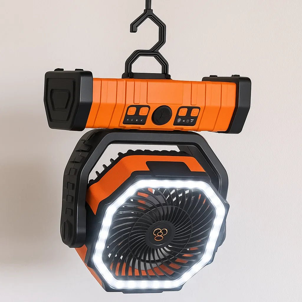 Camping Fan Rechargeable LED 3-in-1 | Active Peaks-Field & Wild