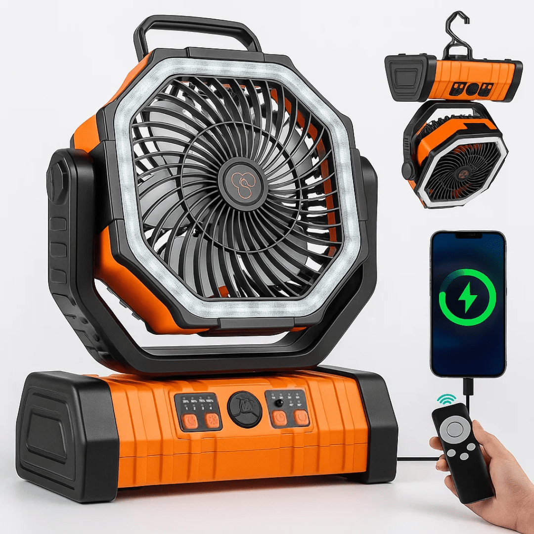 Camping Fan Rechargeable LED 3-in-1 | Active Peaks-Field & Wild