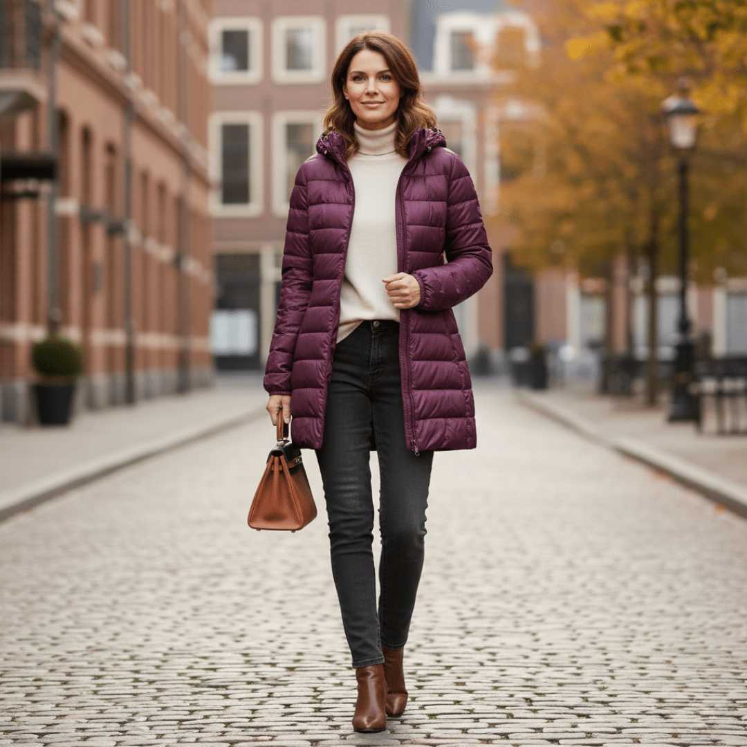 Lightweight Packable Down Coat with Detachable Hood-Field & Wild