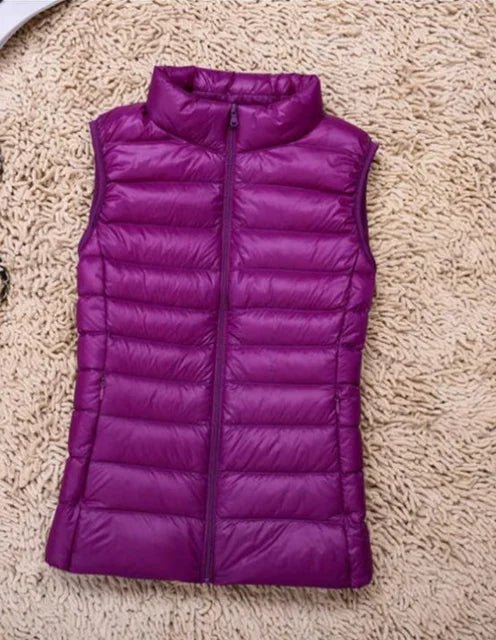 Lightweight Quilted Puffer Vest with High Collar-Field & Wild