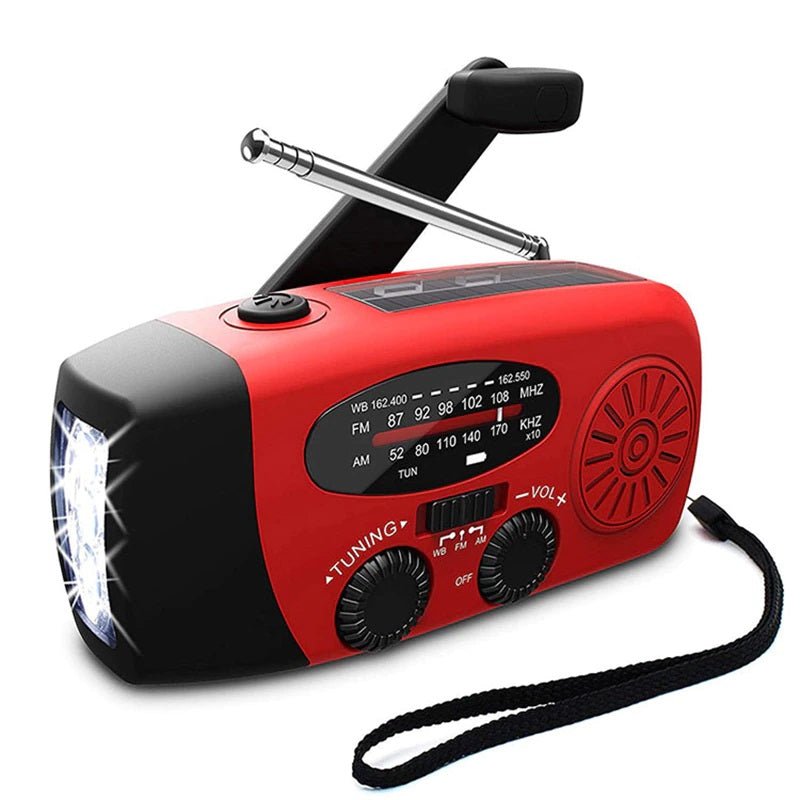 Compact Emergency Radio with LED Light & 1200mAh Power Bank-Field & Wild