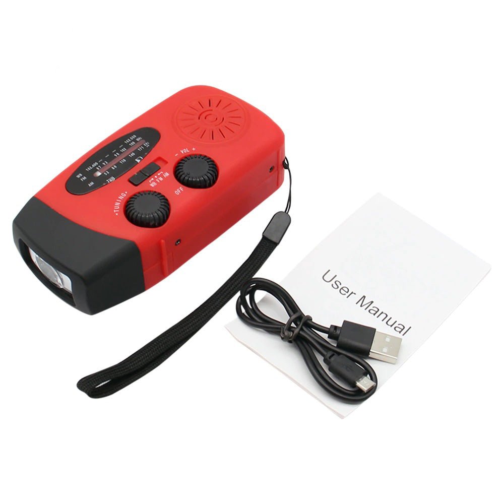 Compact Emergency Radio with LED Light & 1200mAh Power Bank-Field & Wild