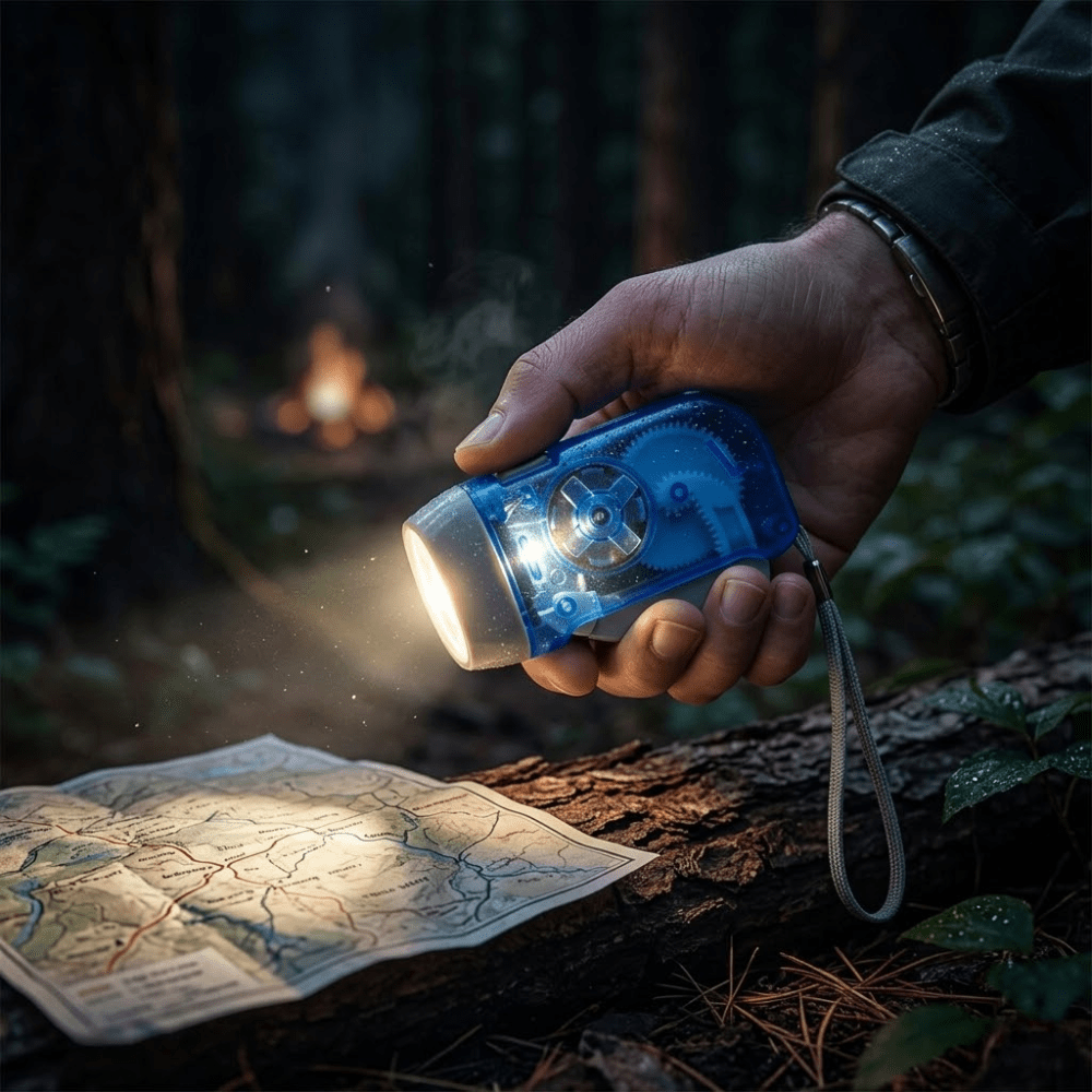 Hand Crank LED Torch Lightweight Emergency Light | Active Peaks-Field & Wild