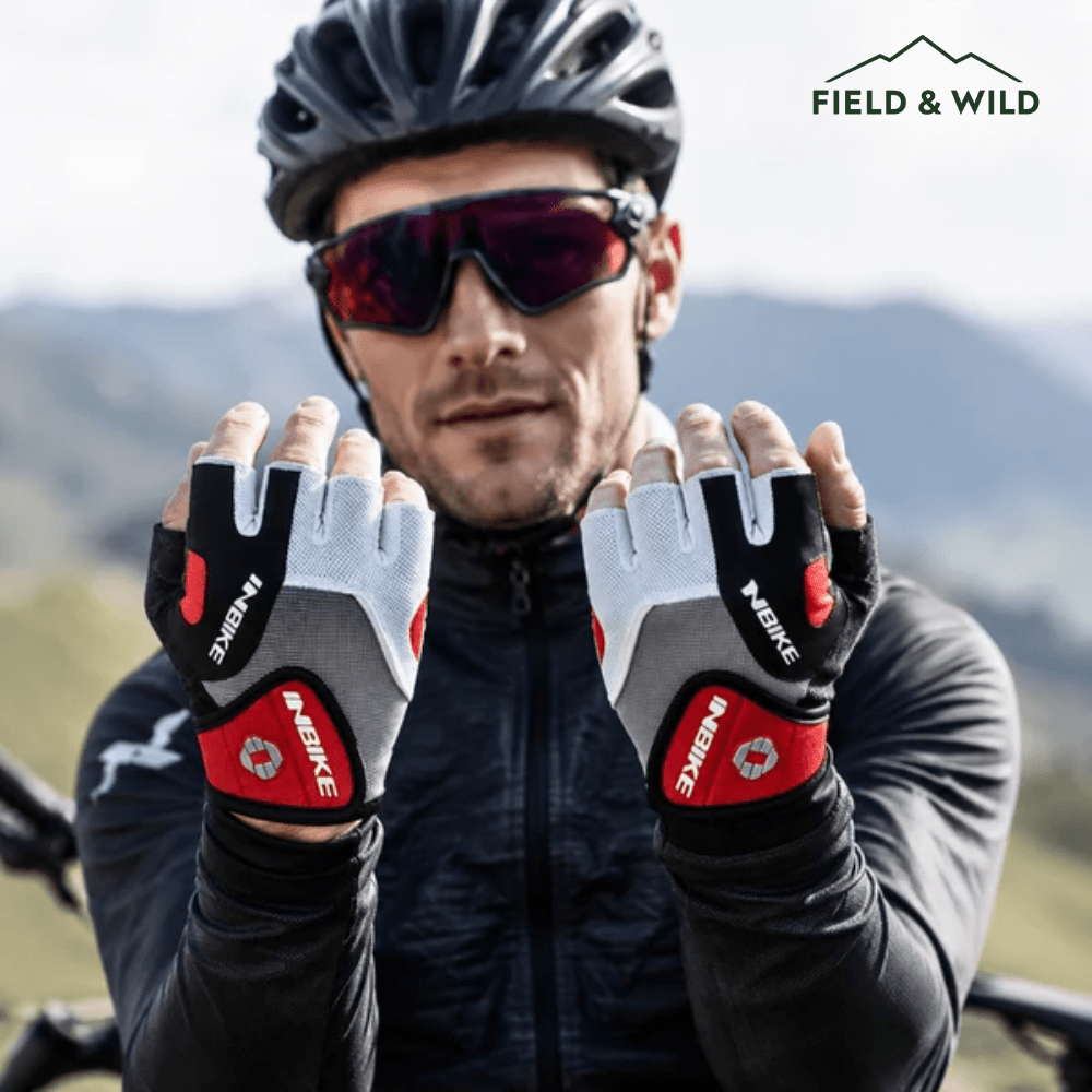 Breathable Cycling Gloves – Gel-Padded with Reflective Trim-Field & Wild