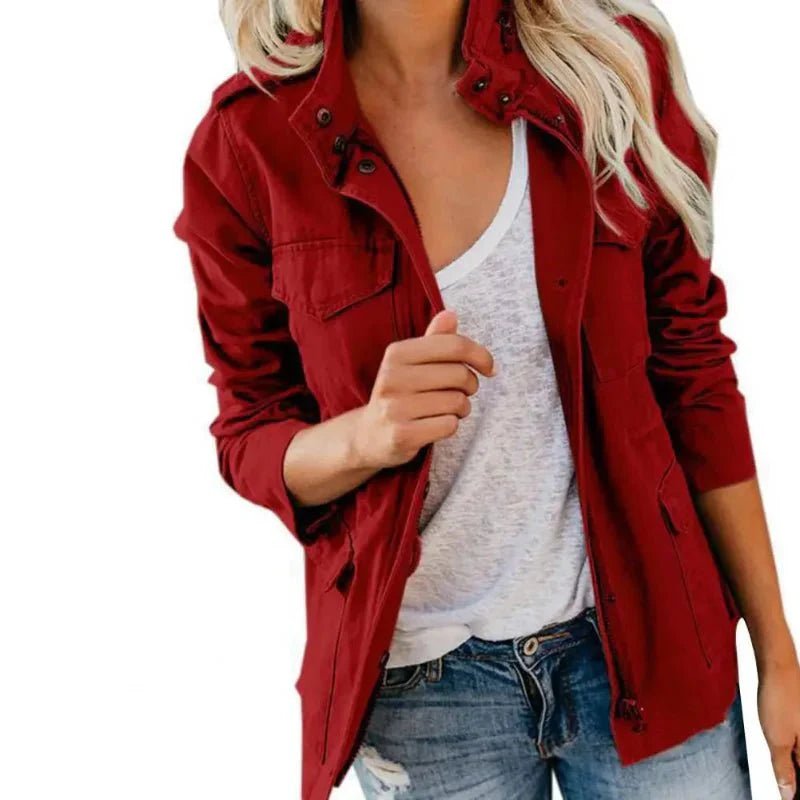 Women’s Windproof Walking Jacket with Adjustable Waist-Field & Wild
