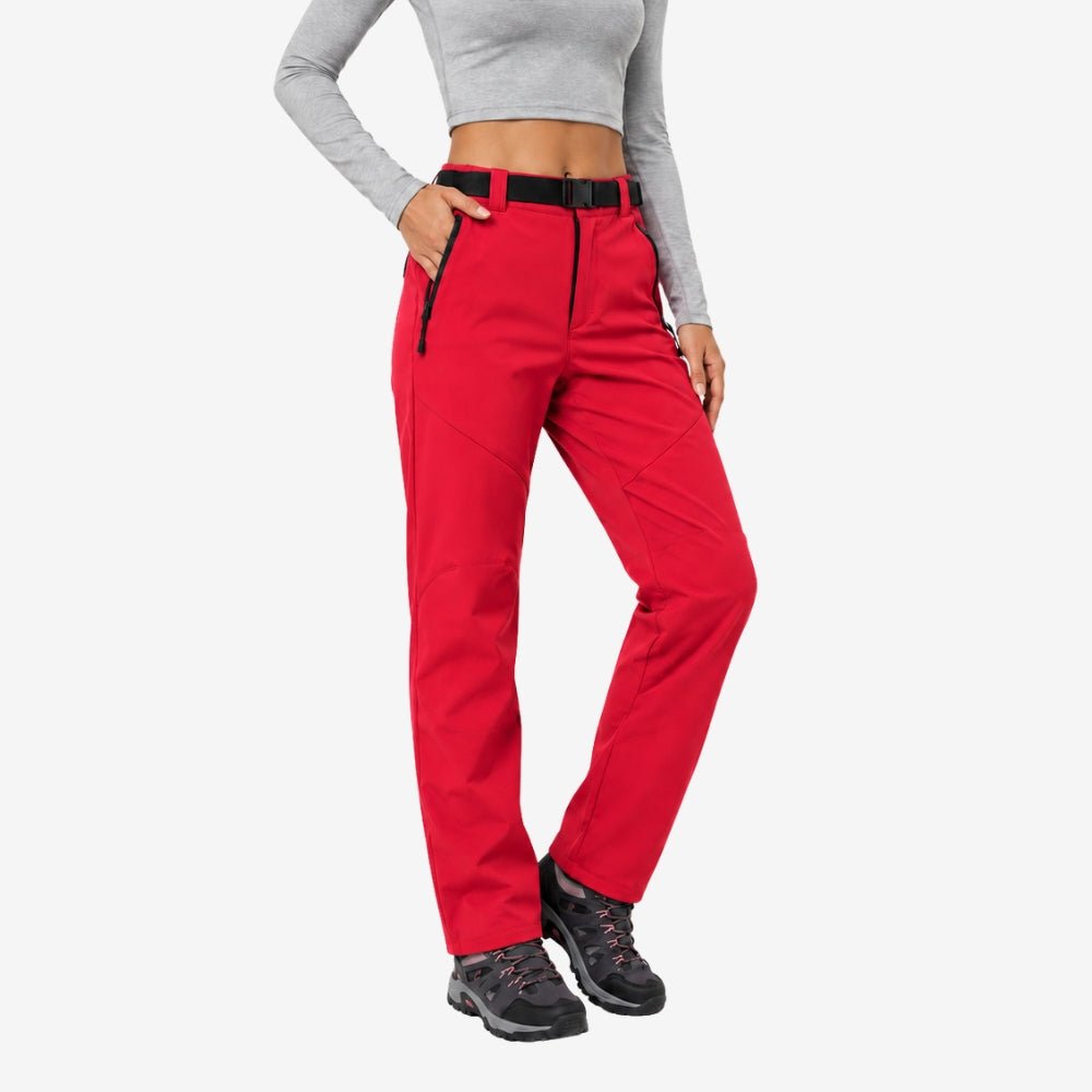 Women’s Waterproof Insulated Hiking Trousers with Fleece Lining-Field & Wild