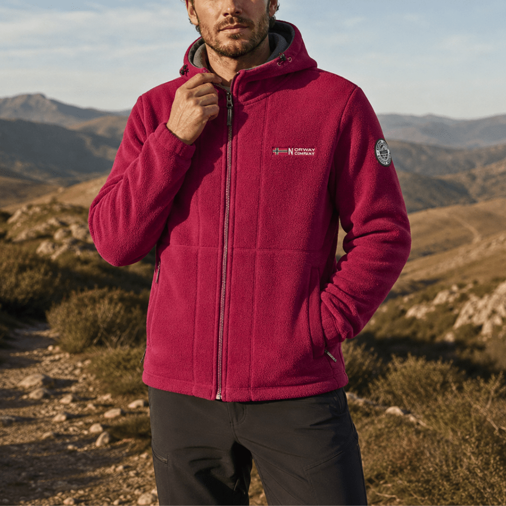 Men’s Fleece-Lined Outdoor Jacket with Windproof Protection-Field & Wild