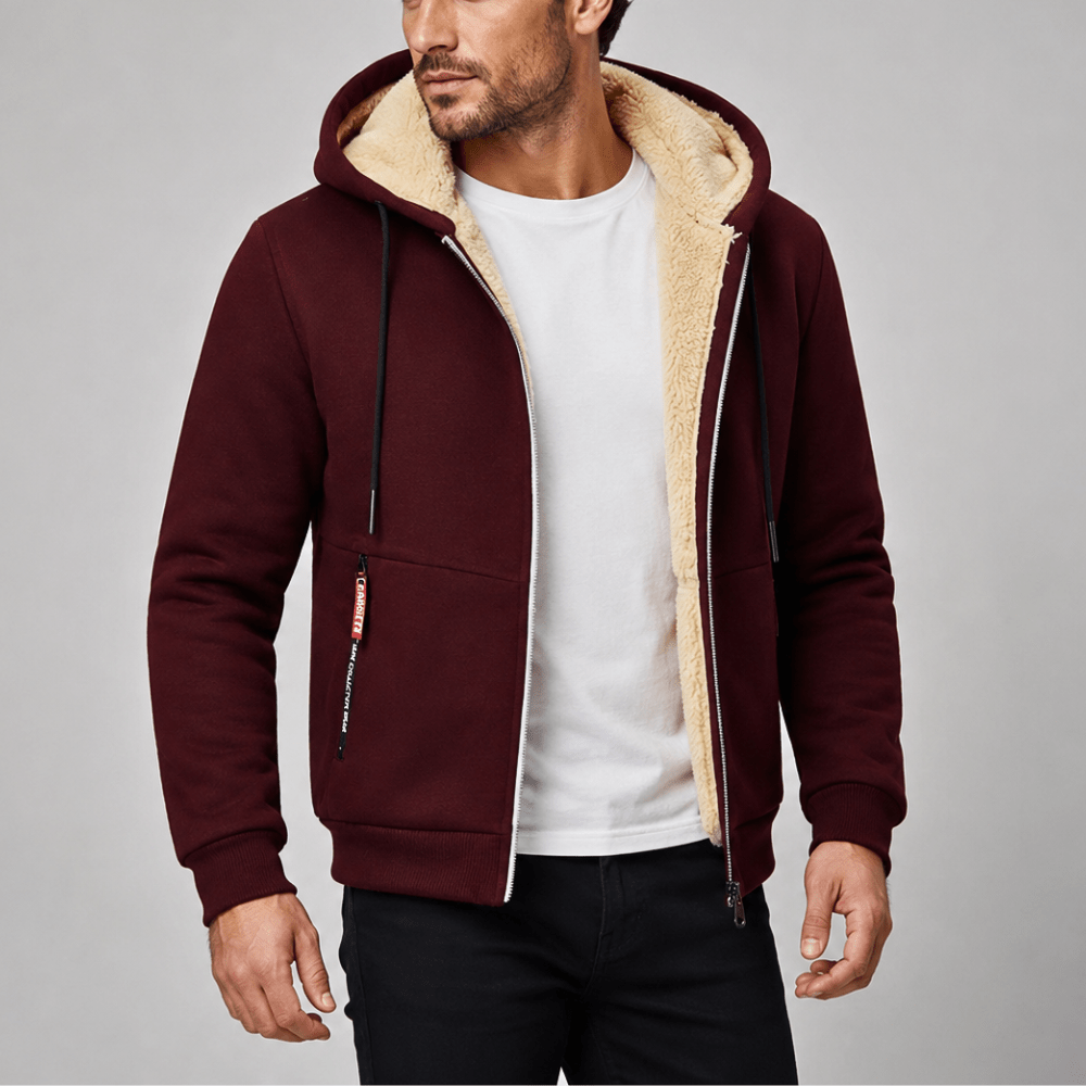 Men’s Hooded Outdoor Jacket with Fleece Lining-Field & Wild