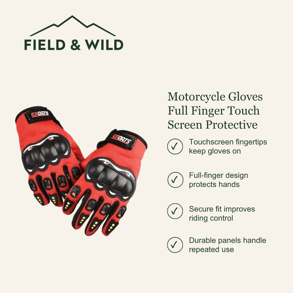Full-Finger Riding Gloves with Touchscreen Grip-Field & Wild