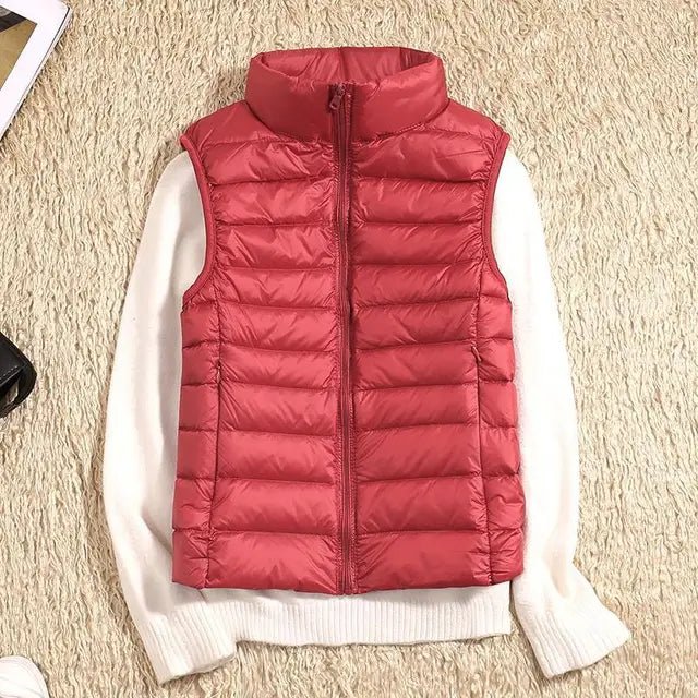 Lightweight Quilted Puffer Vest with High Collar-Field & Wild