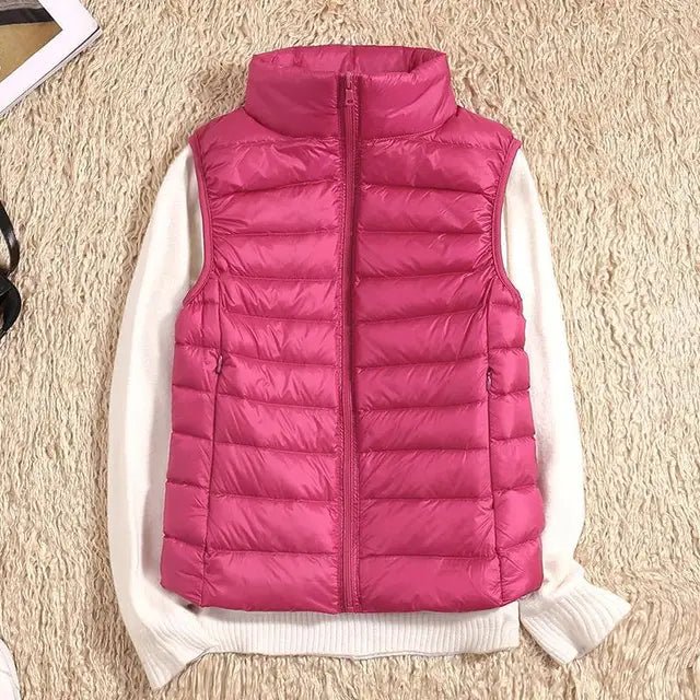 Lightweight Quilted Puffer Vest with High Collar-Field & Wild