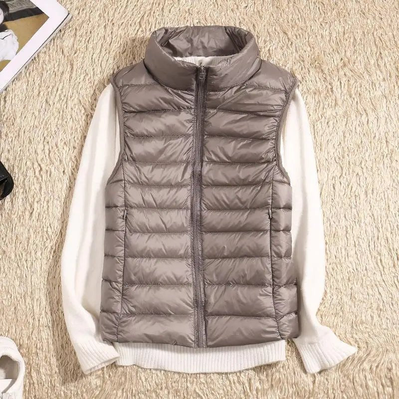 Lightweight Quilted Puffer Vest with High Collar-Field & Wild