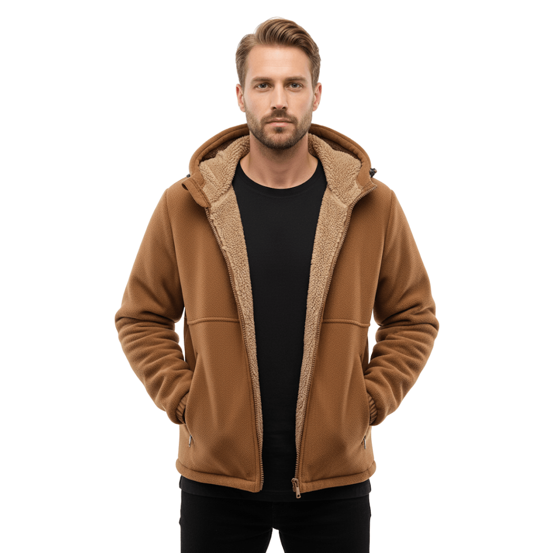 Men’s Fleece-Lined Hooded Winter Jacket for Outdoor Wear-Field & Wild